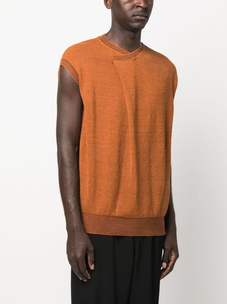 Orange Aduke Knitted Vest Top