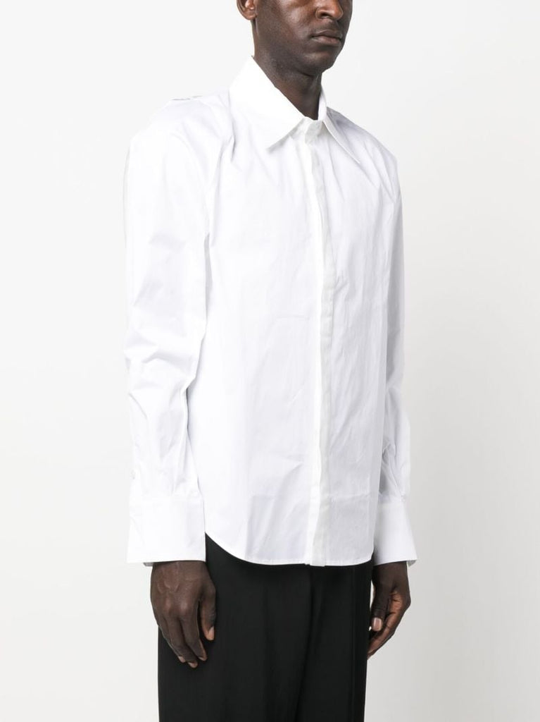 White Row Back Long Sleeve Shirt