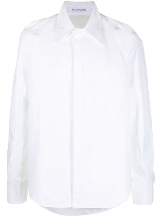 White Row Back Long Sleeve Shirt