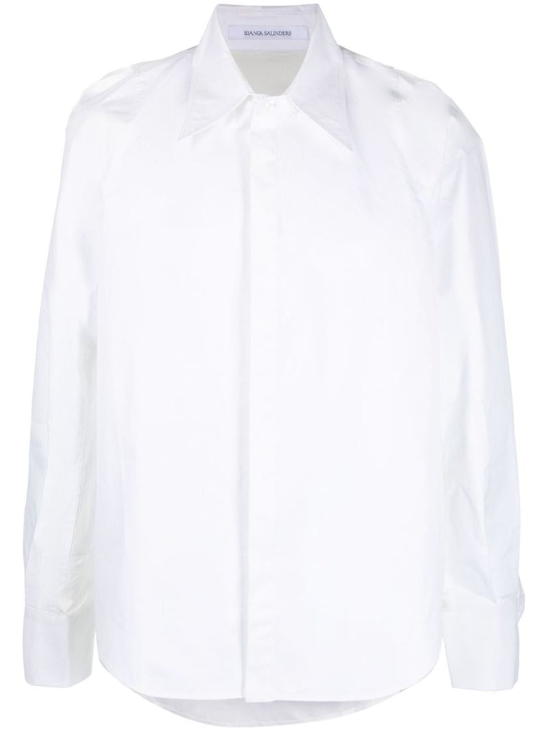 White Row Back Long Sleeve Shirt