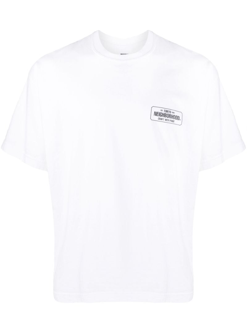 White Logo-print Cotton T-shirt