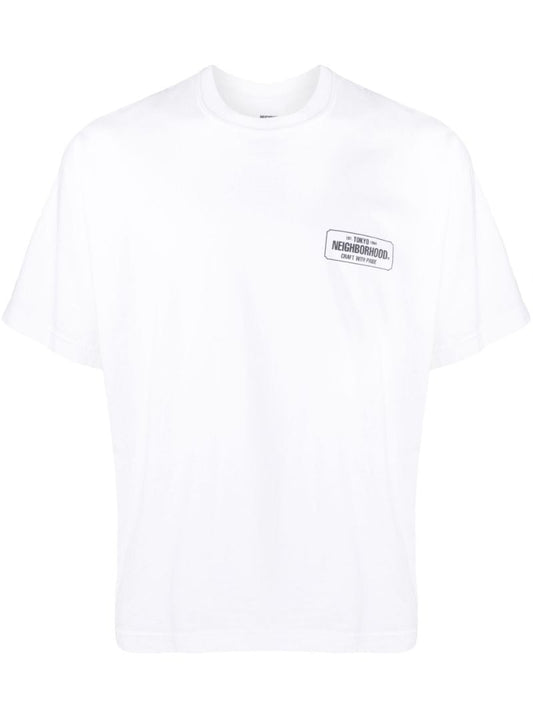 White Logo-print Cotton T-shirt