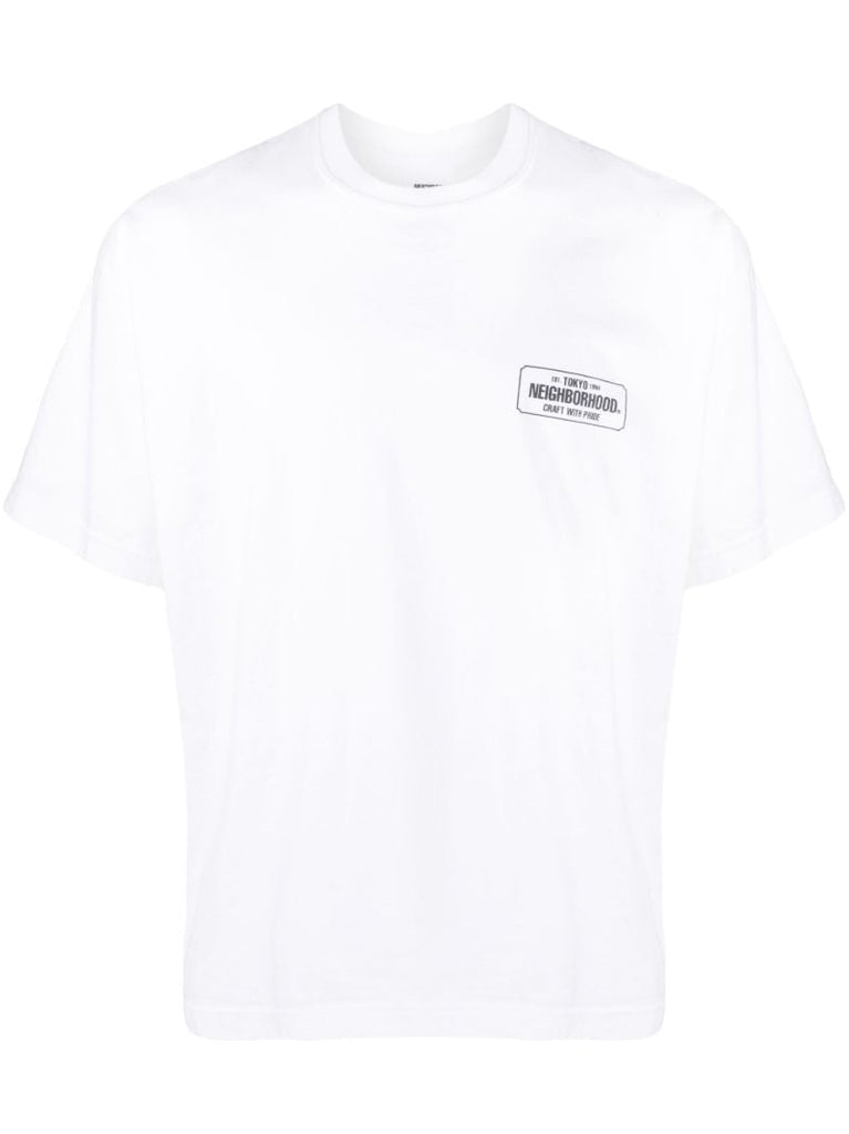 White Logo-print Cotton T-shirt