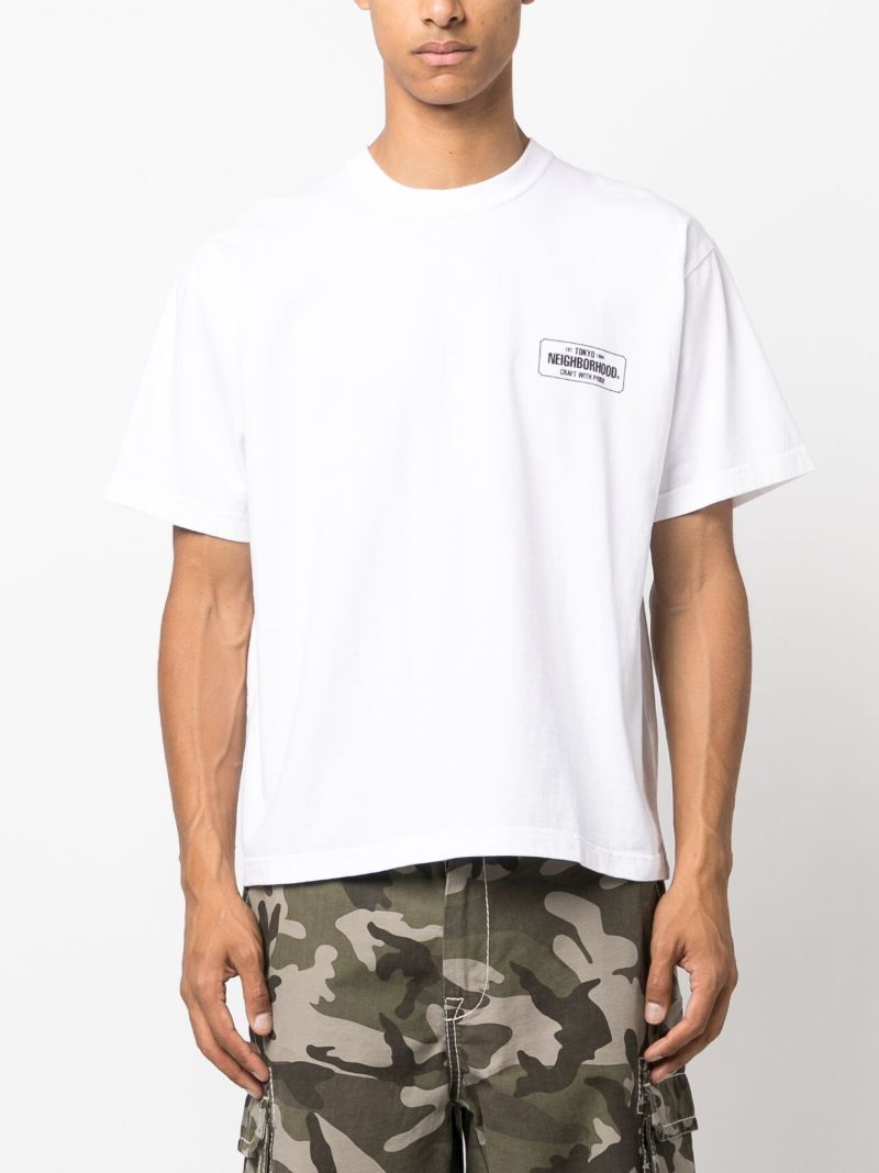 White Logo-print Cotton T-shirt