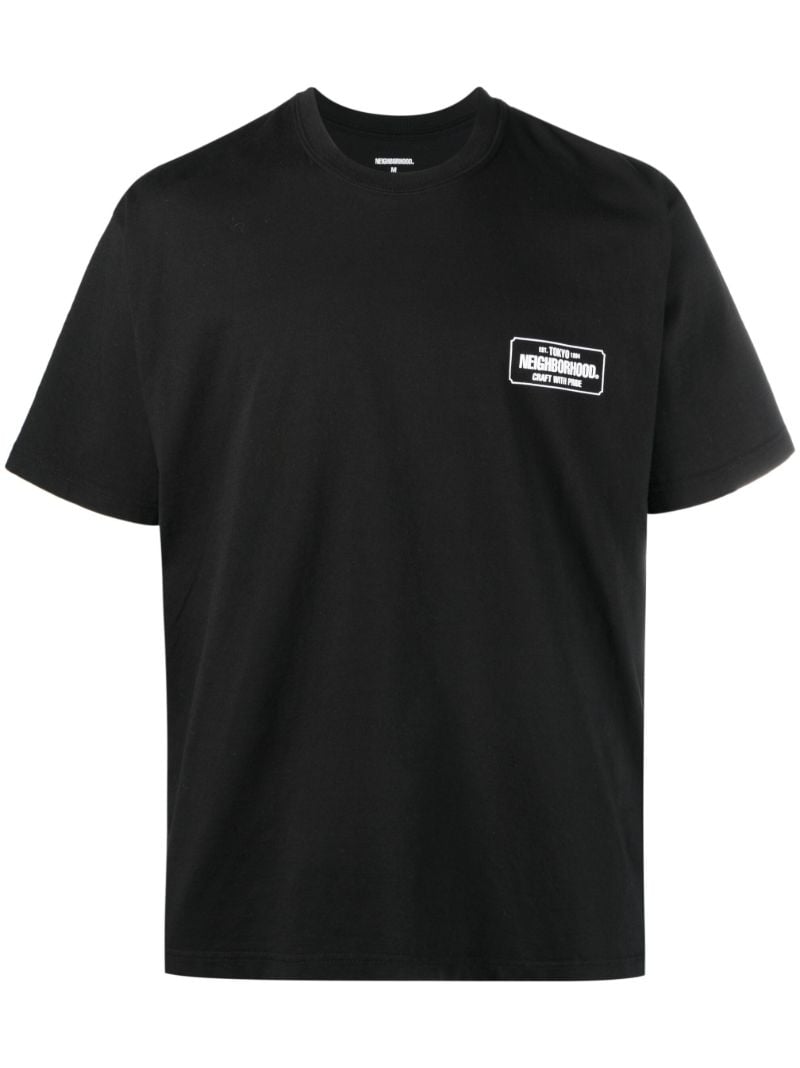 Black Logo-print Cotton T-shirt