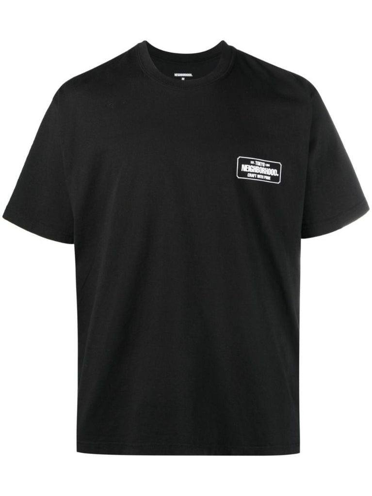Black Logo-print Cotton T-shirt
