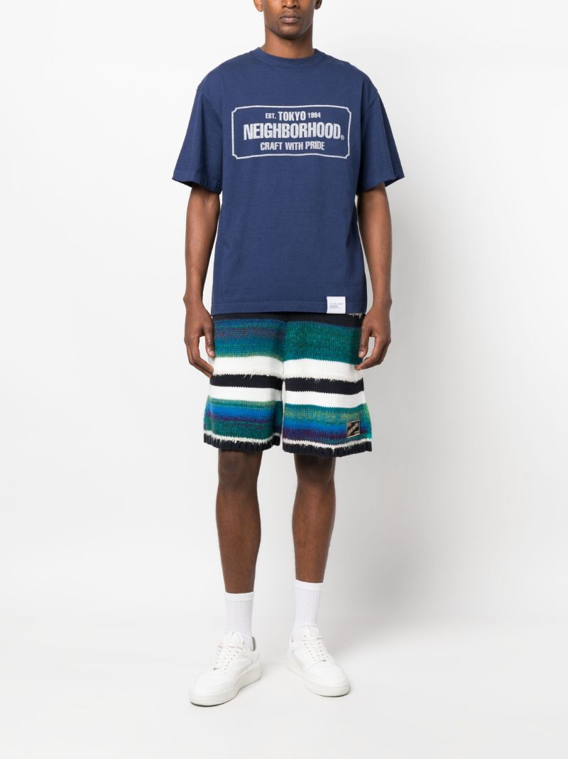 Blue Logo Print T-shirt