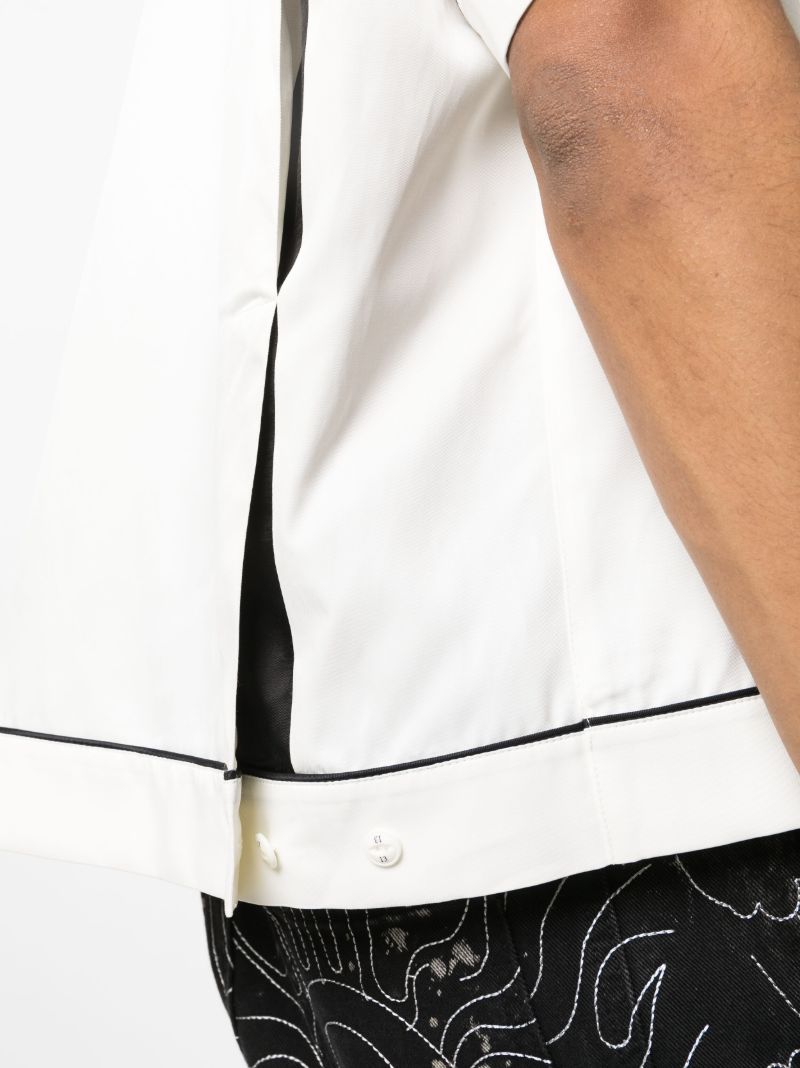 White Logo-embroidered Bowling Shirt