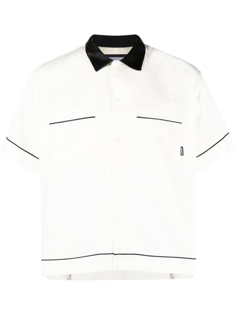 White Logo-embroidered Bowling Shirt