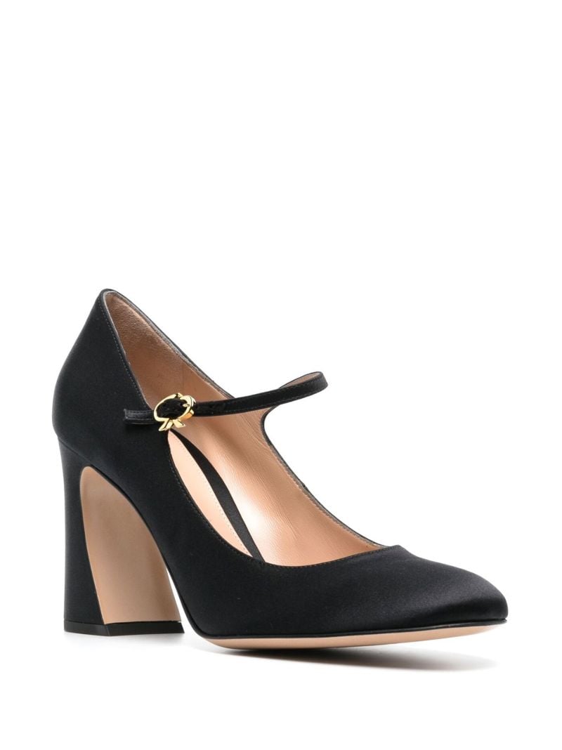 Black Sculpted Heel 85mm Pumps