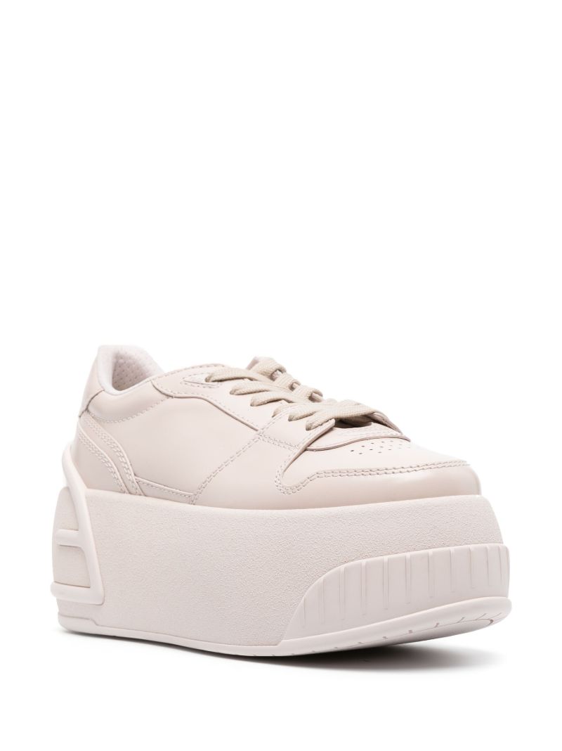 Beige Ff 70mm Platform Sneakers