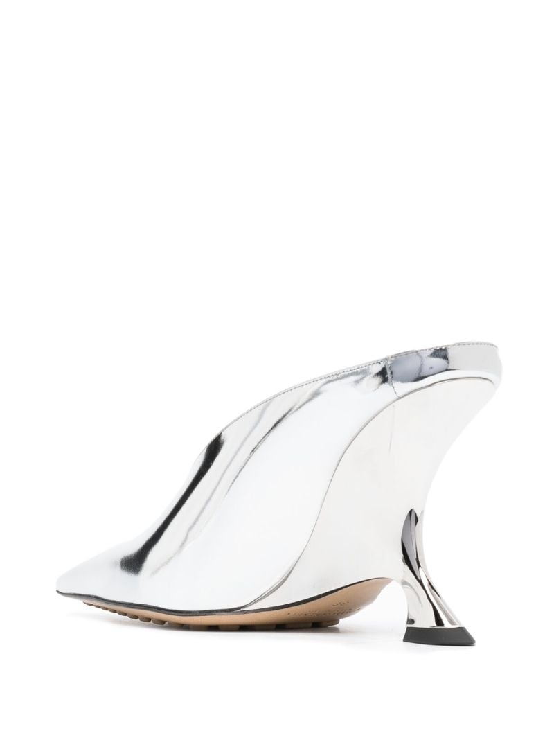 Silver-tone Rocket 90 Pointed Mules