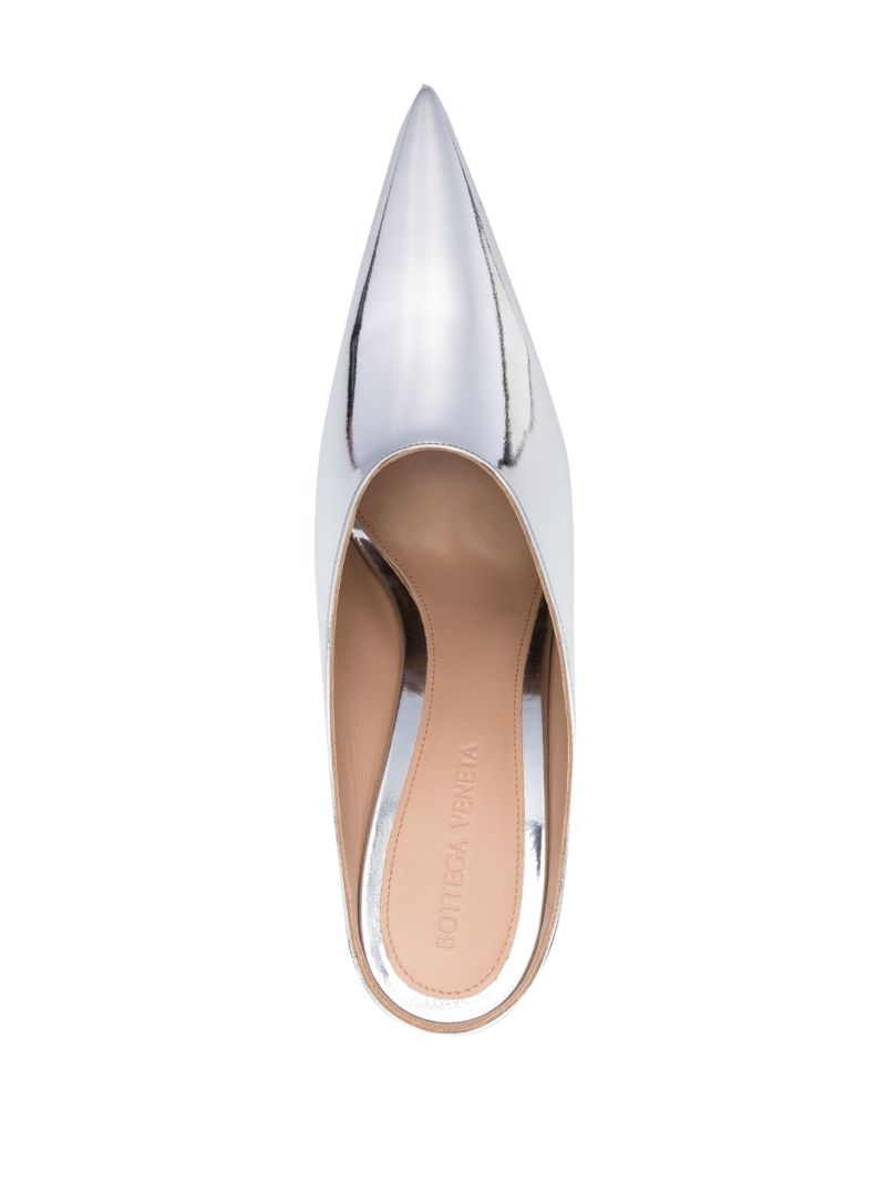 Silver-tone Rocket 90 Pointed Mules