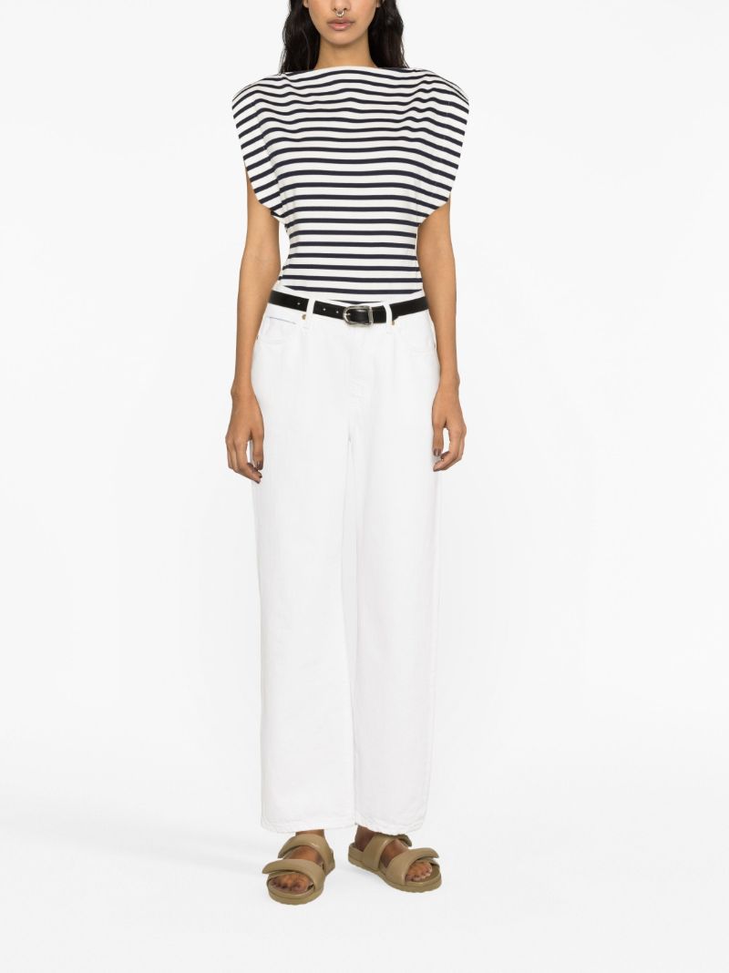 Blue Stripe-print T-shirt