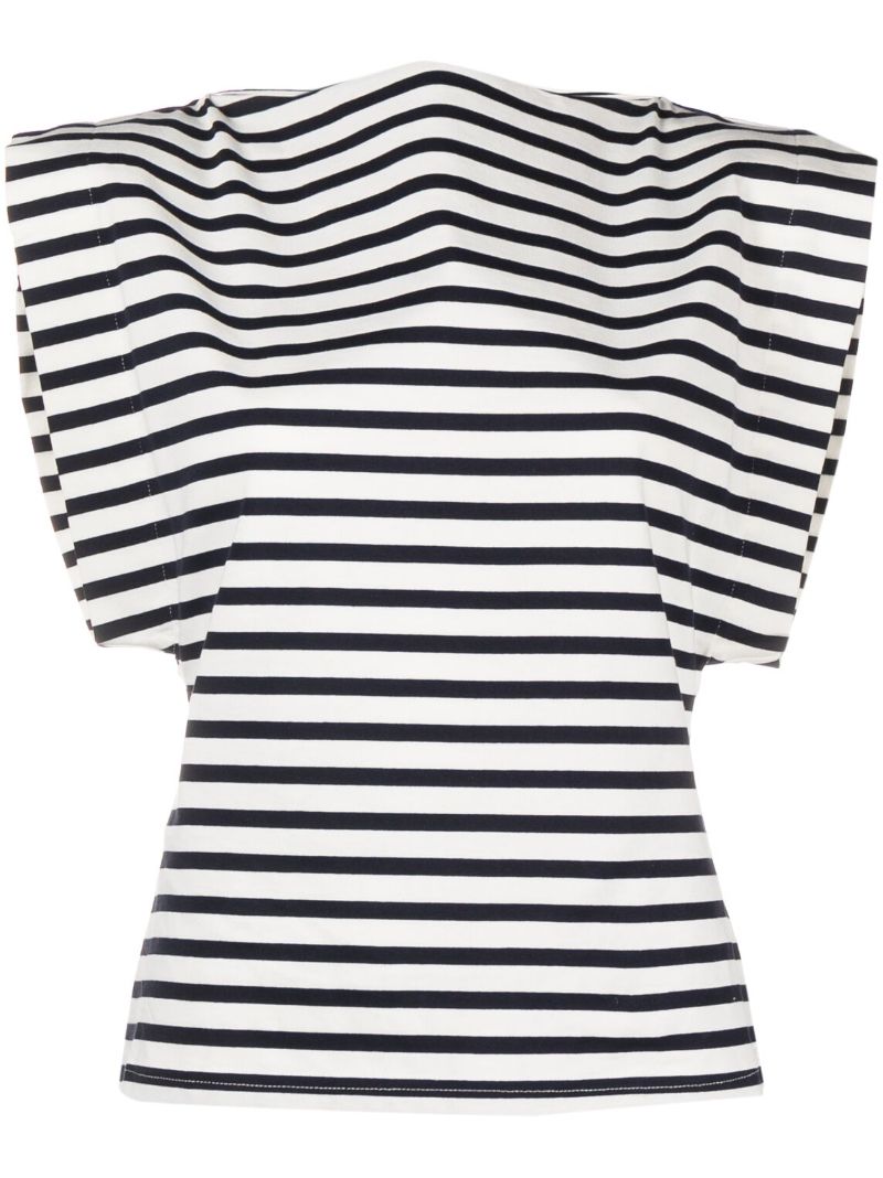 Blue Stripe-print T-shirt