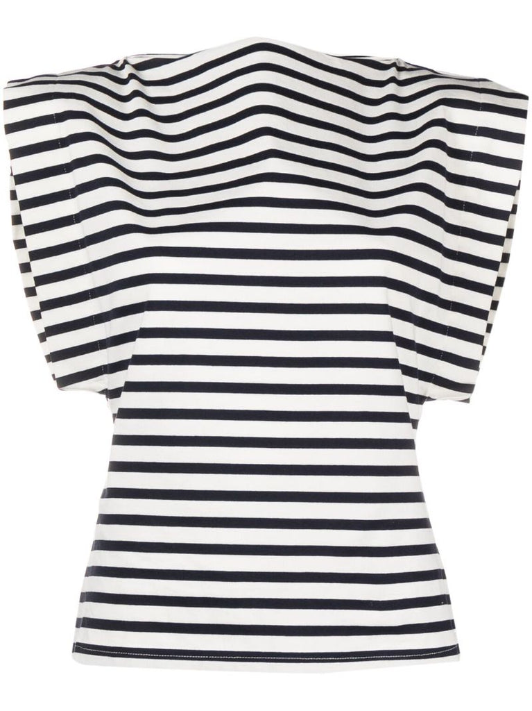 Blue Stripe-print T-shirt
