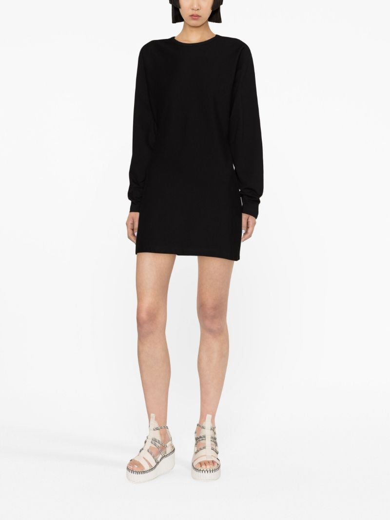 Black Cotton Mini Dress