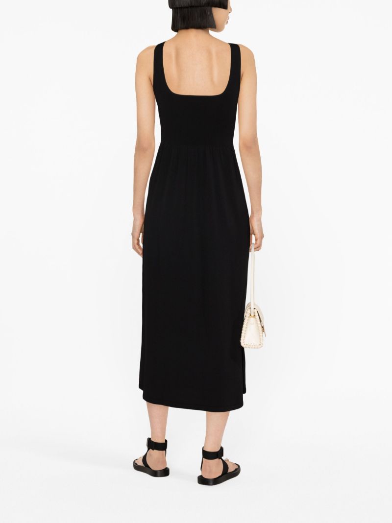 Black Knitted Midi Dress