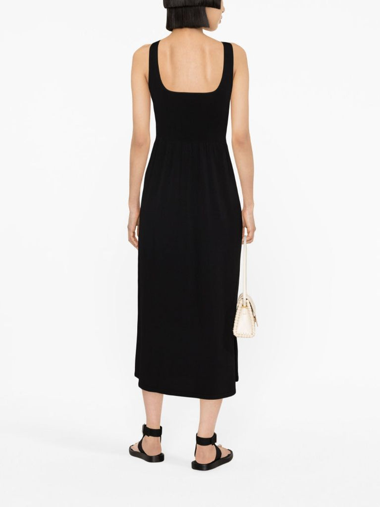 Black Knitted Midi Dress