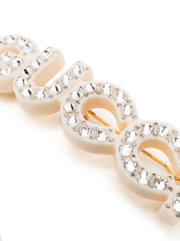 Gold Tone Crystal Embellished Hair Clip