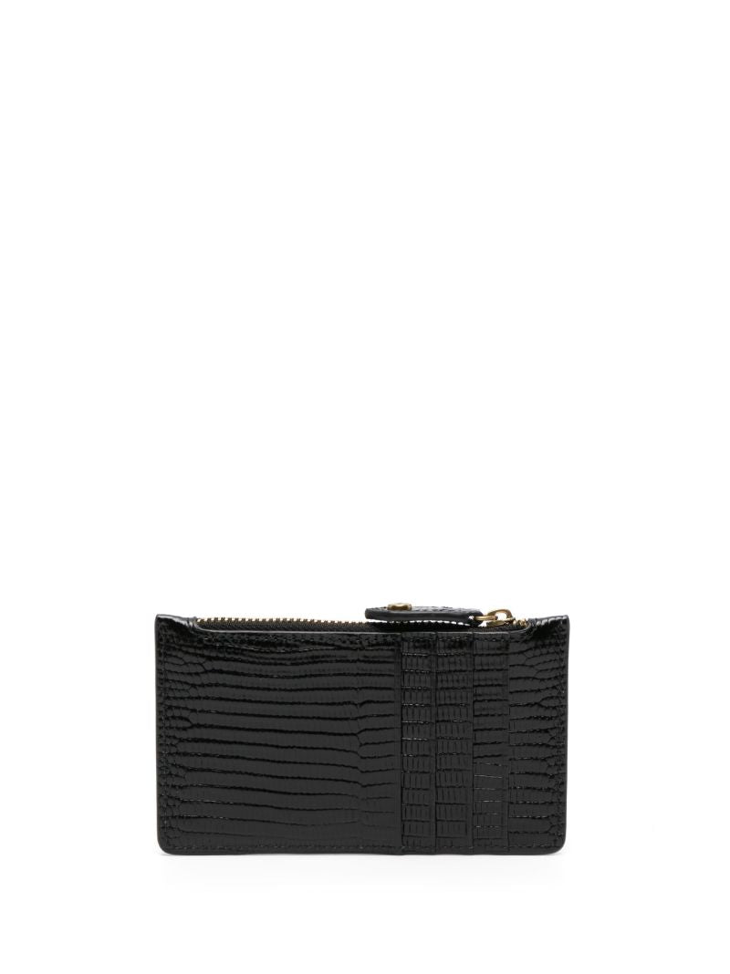 Black Logo-plaque Leather Purse