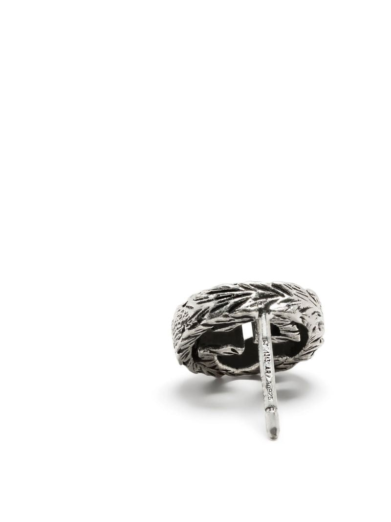 Silver-plated Interlocking Stud Earrings