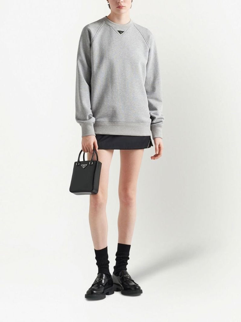 Grey Long Sleeved Cotton Sweatshirt