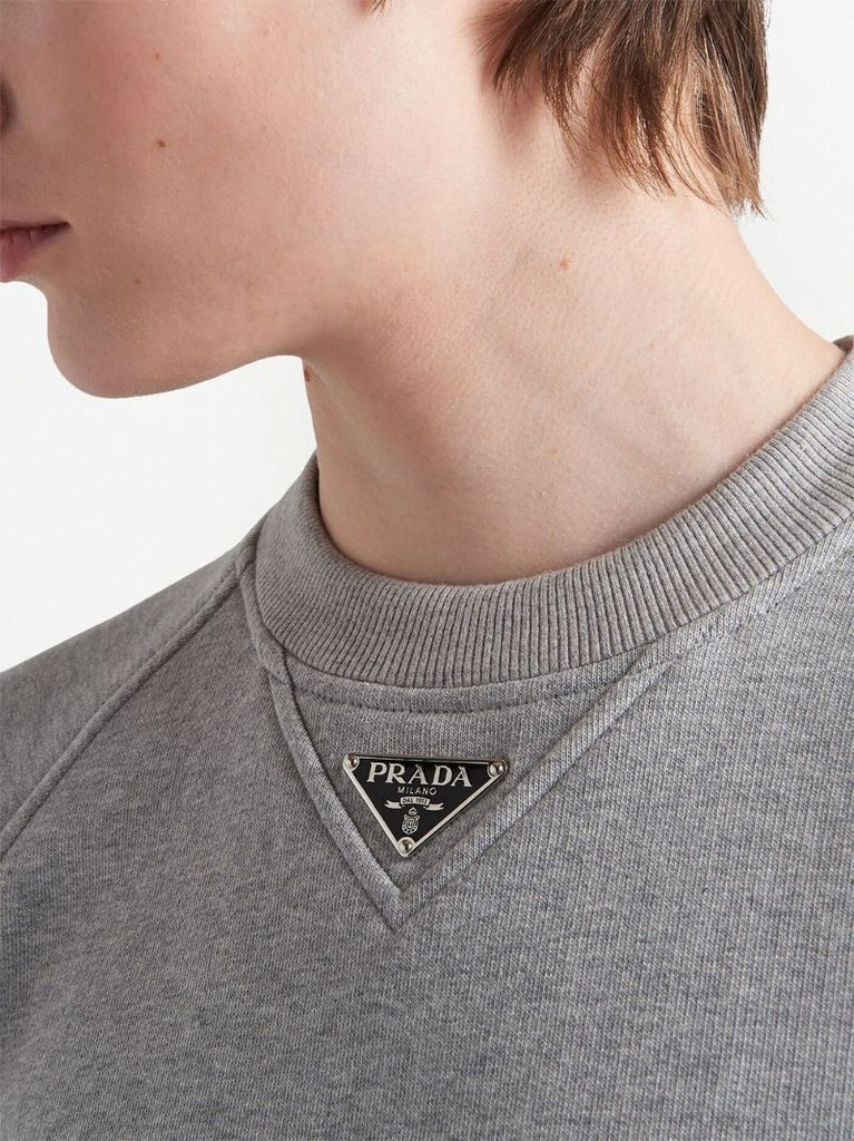 Grey Long Sleeved Cotton Sweatshirt