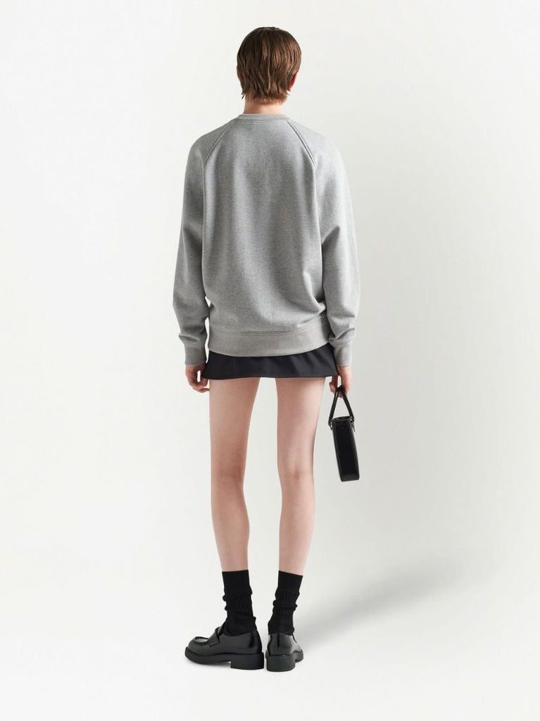 Grey Long Sleeved Cotton Sweatshirt
