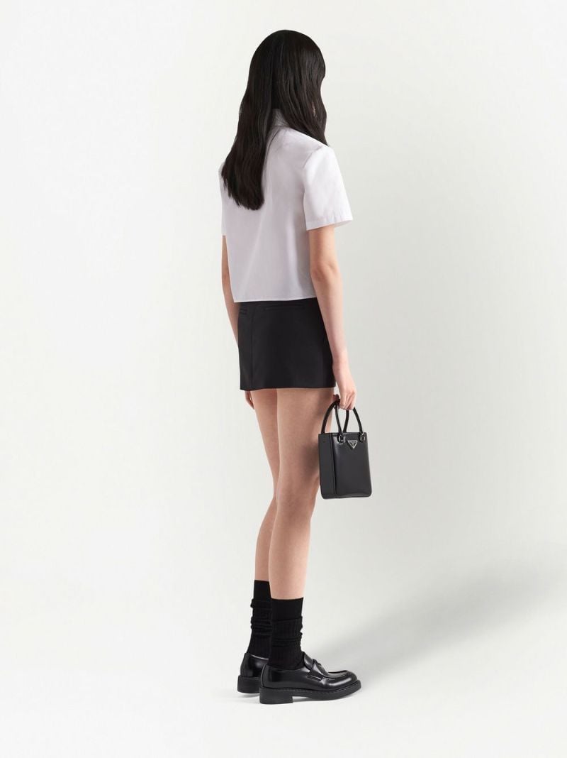 Black Mohair Mini Skirt