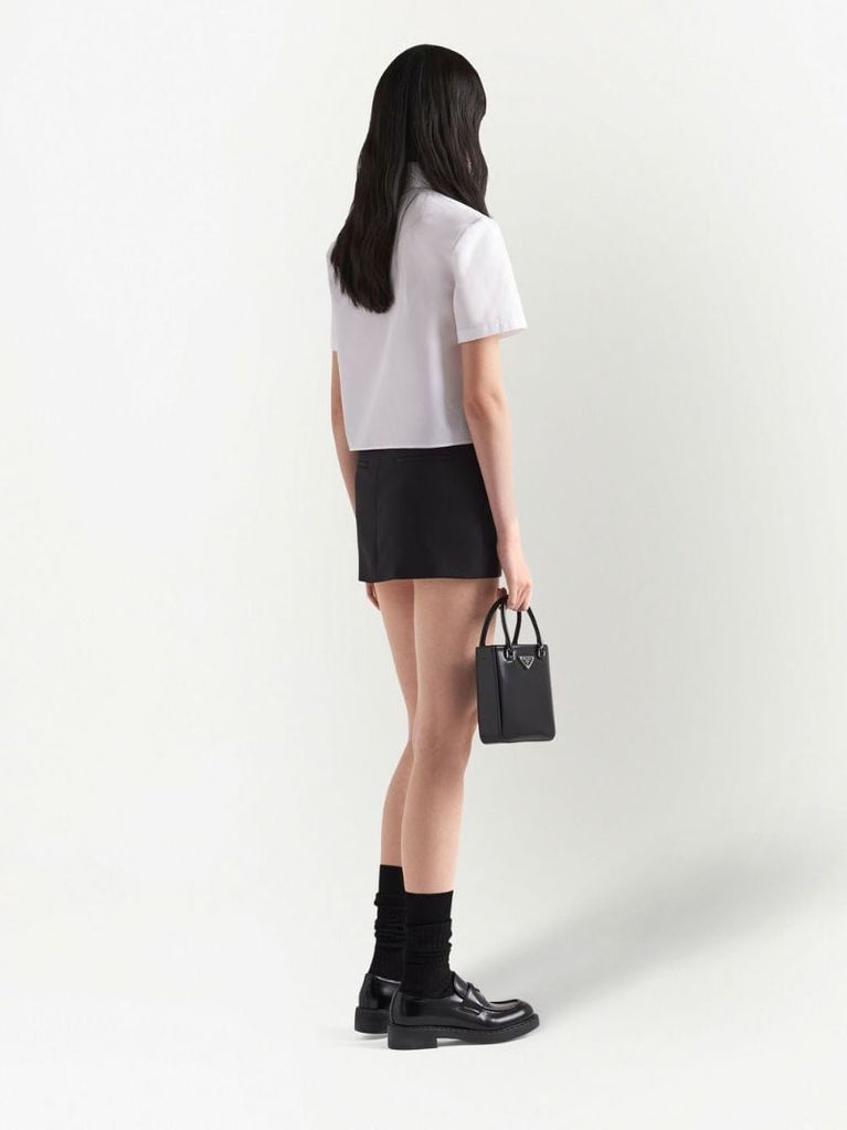 Black Mohair Mini Skirt