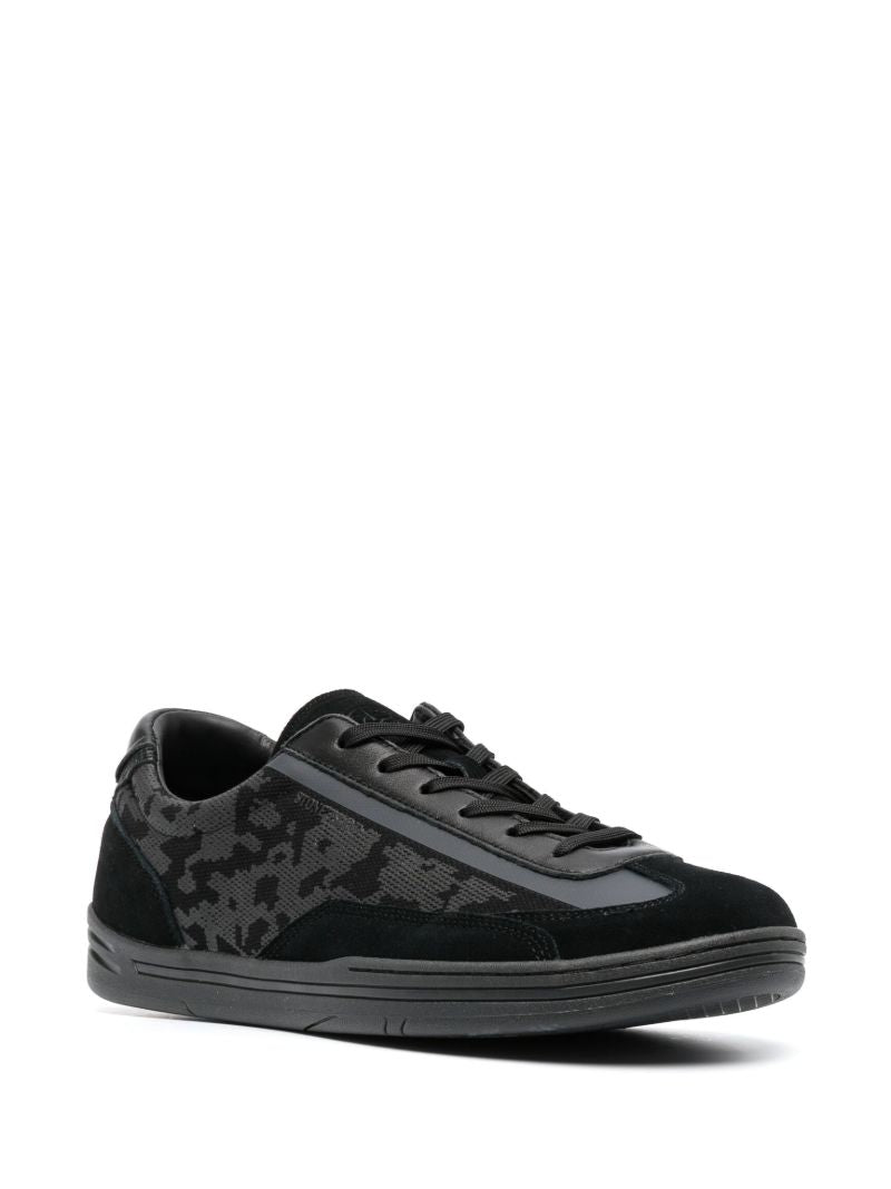 Black Glitch Effect Sneakers
