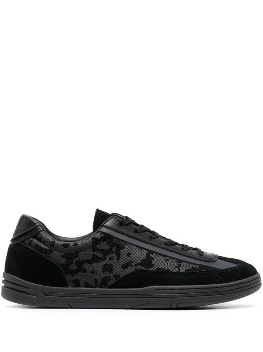 Black Glitch Effect Sneakers