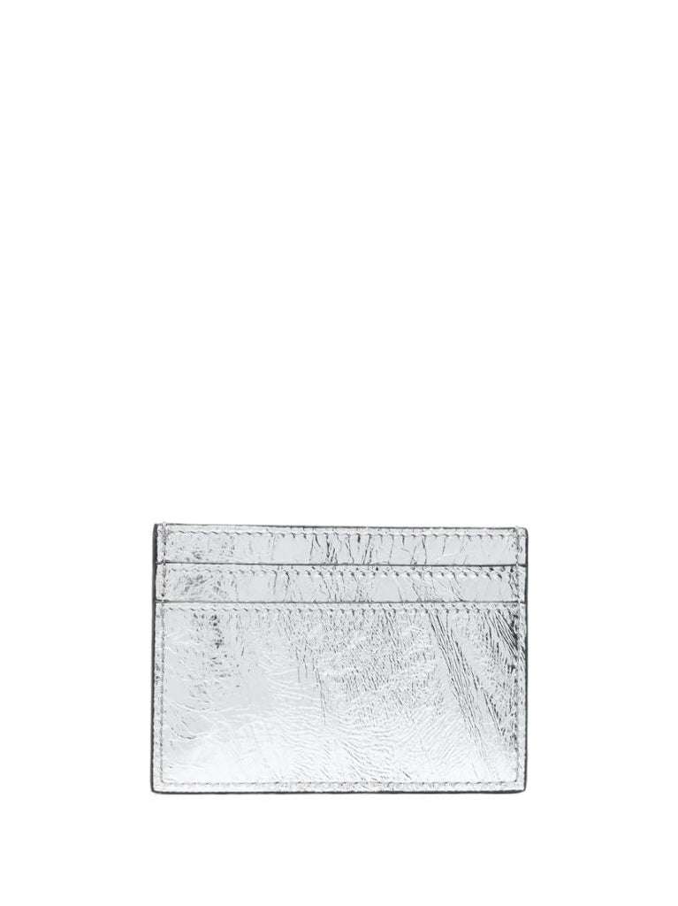 Silver La Medusa Leather Cardholder