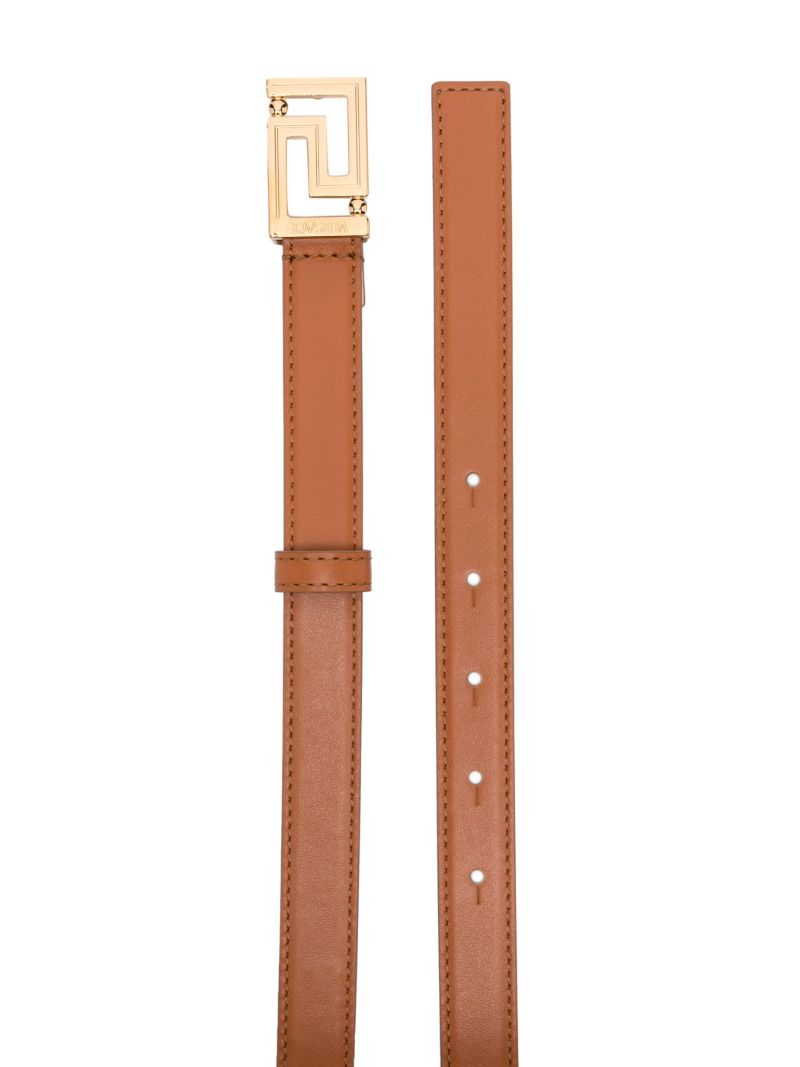 Orange Greca Goddess Leather Belt
