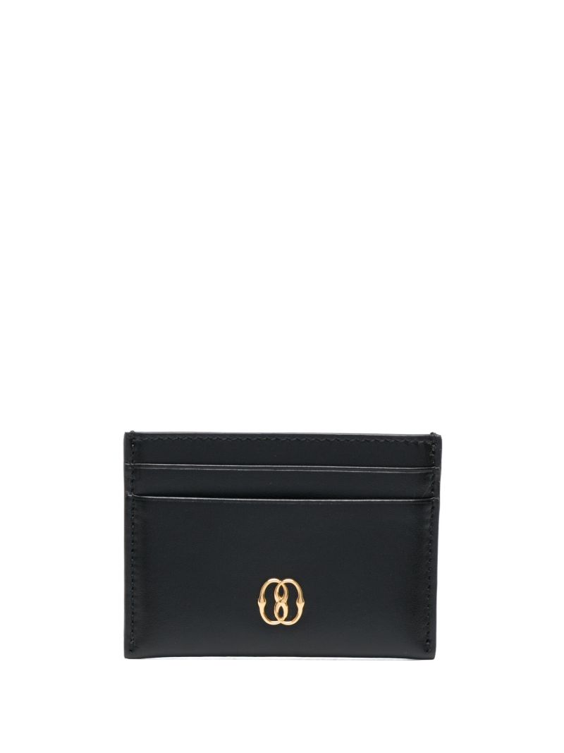 Black Emblem Leather Card Holder