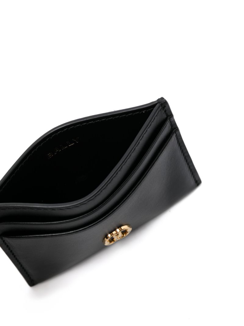 Black Emblem Leather Card Holder