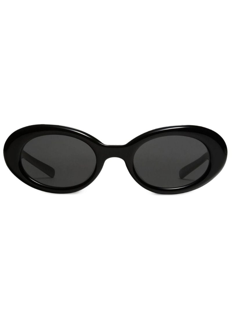 X Maison Margiela Black Oval Sunglasses
