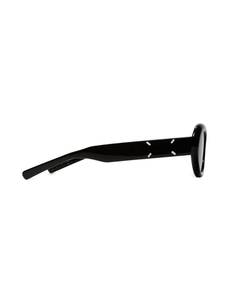 X Maison Margiela Black Oval Sunglasses