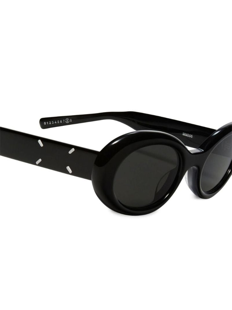 X Maison Margiela Black Oval Sunglasses