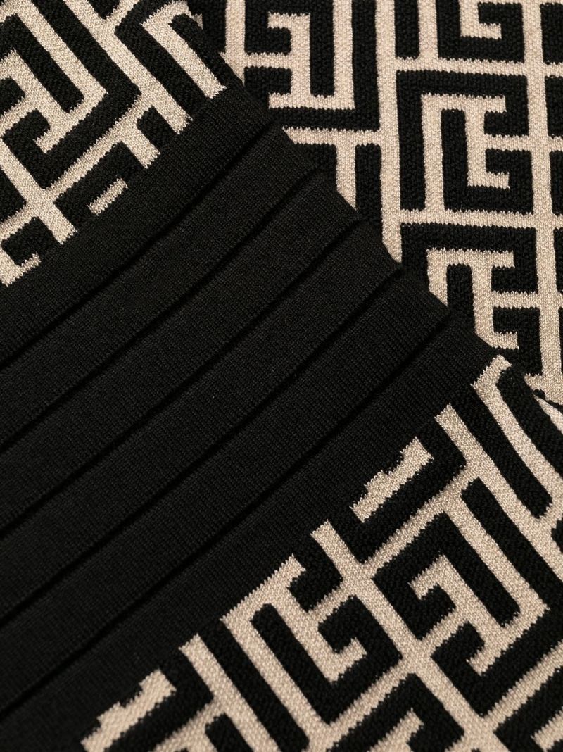 Black Logo Jacquard Mini Dress