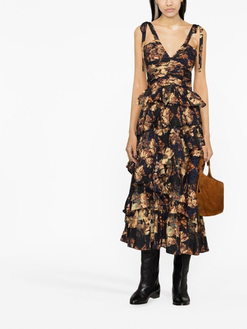 Black Candace Tiered Dress
