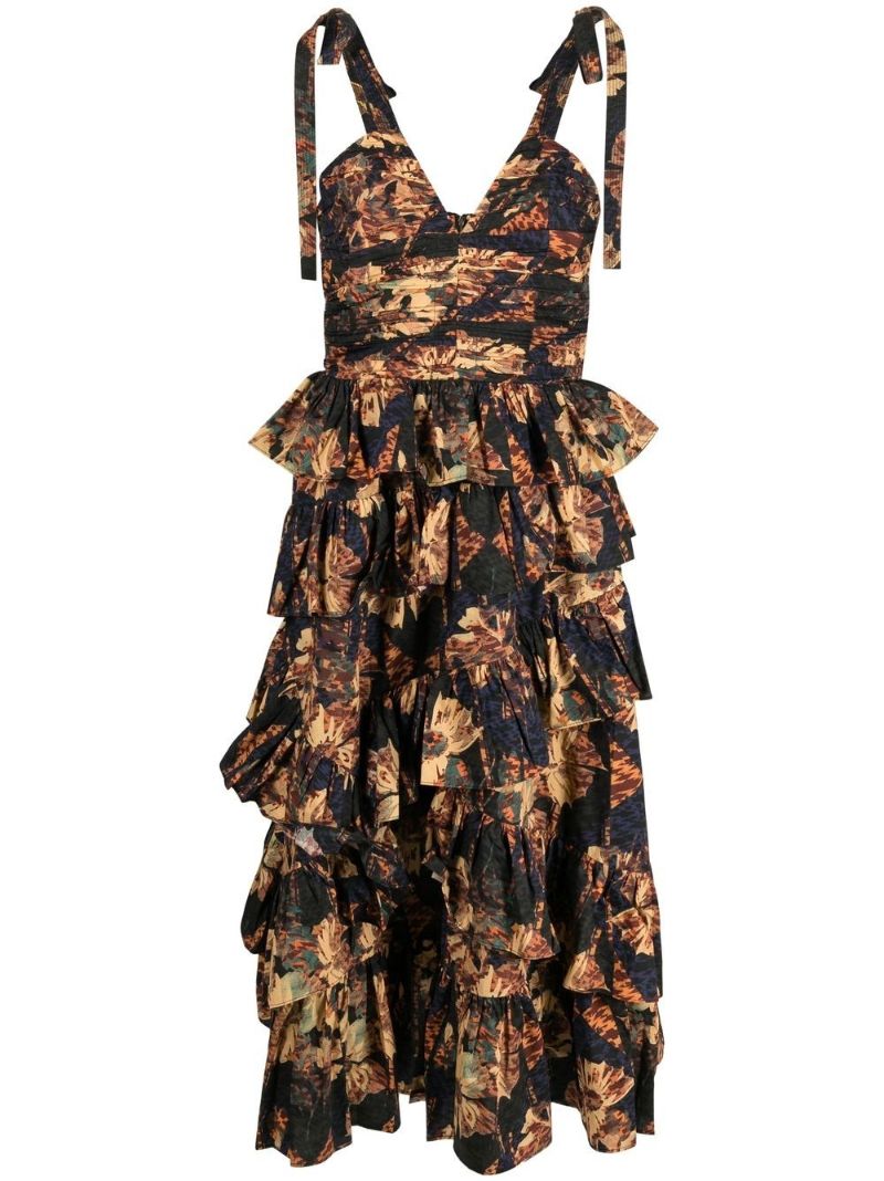 Black Candace Tiered Dress