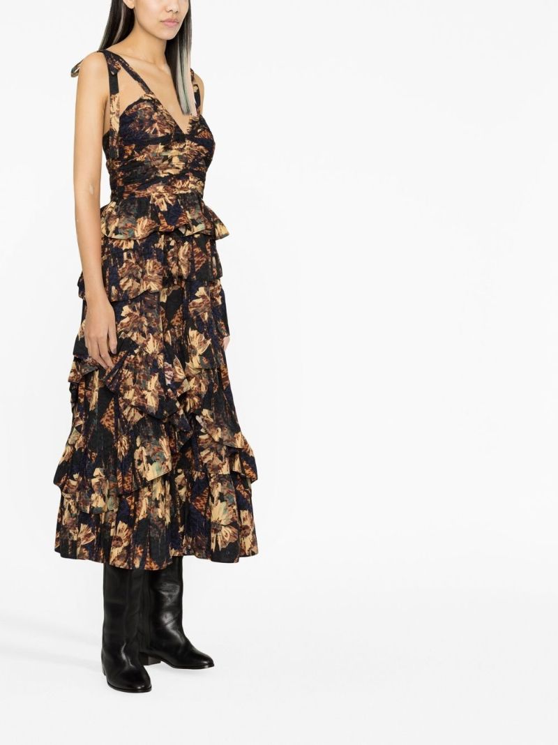 Black Candace Tiered Dress