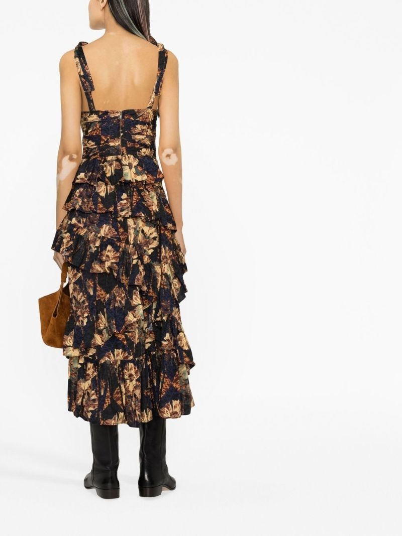 Black Candace Tiered Dress