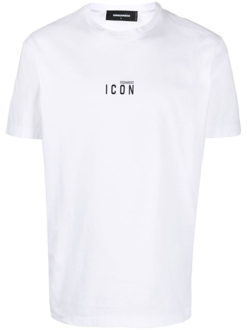 White Icon Print T-shirt