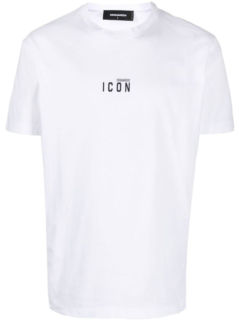 White Icon Print T-shirt