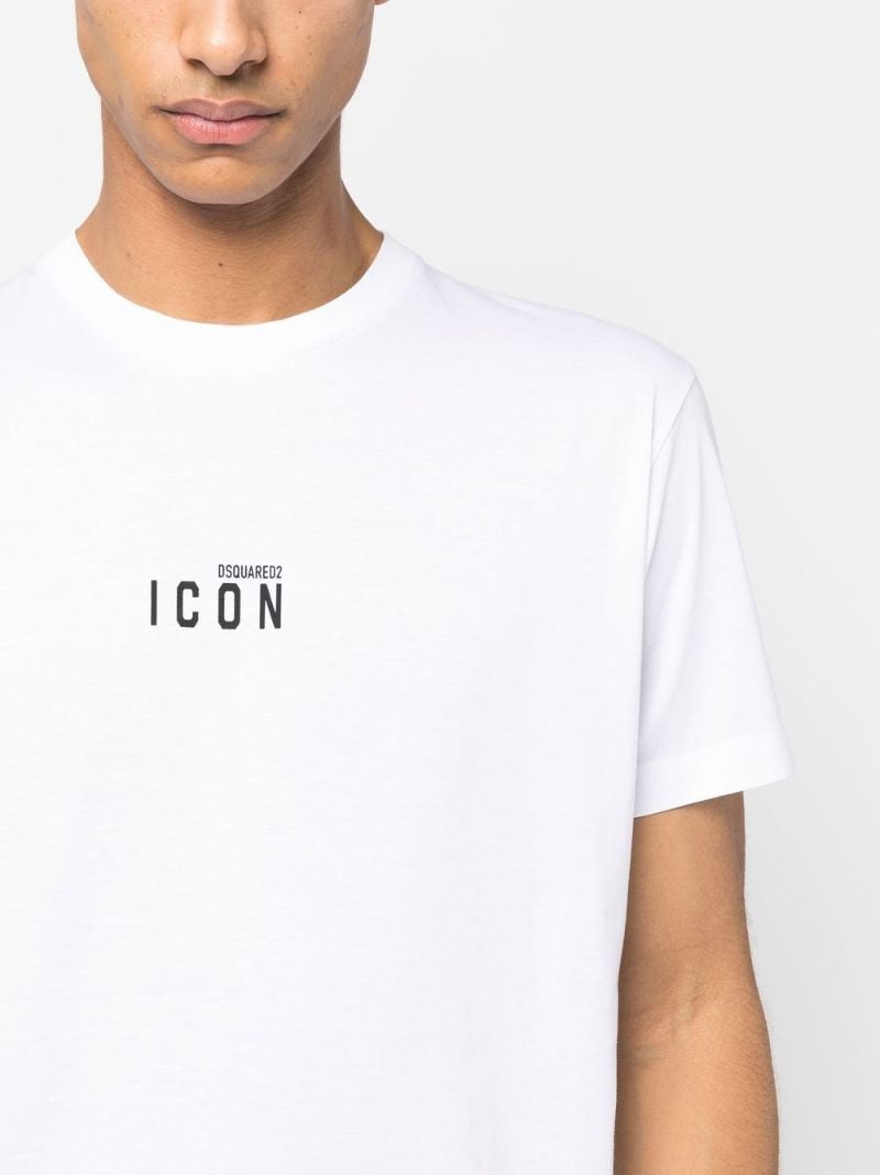 White Icon Print T-shirt
