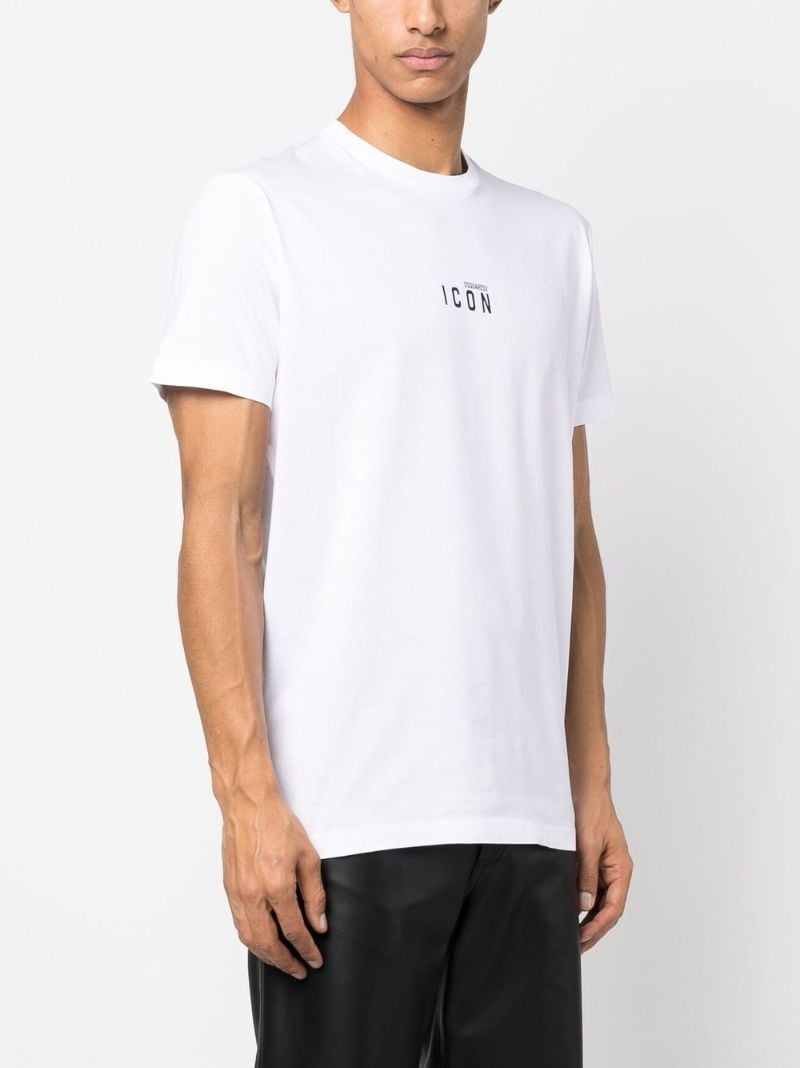 White Icon Print T-shirt