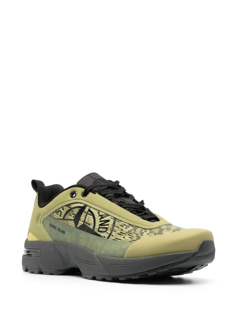 Green S0303 Logo Print Sneakers